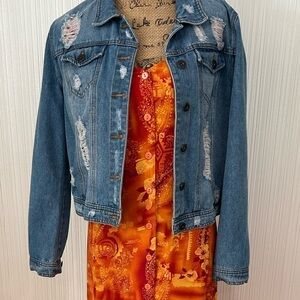 Spago Vintage Orange Patterned Maxi Dress Size 16-18 ….